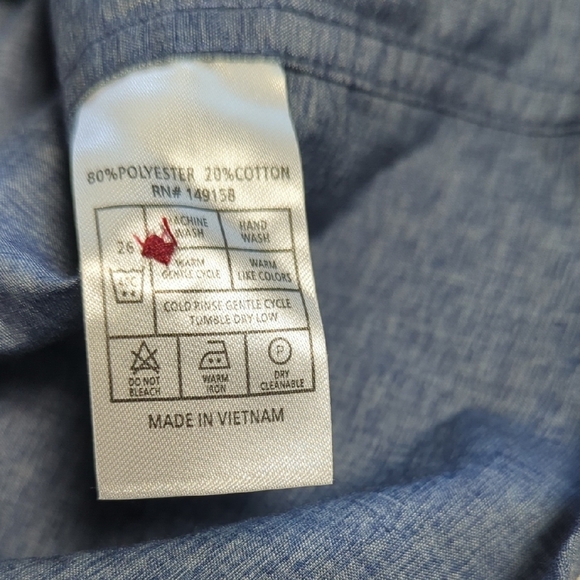 Elegant Denim Blue Casual Shirt for Men - Picture 11 of 13